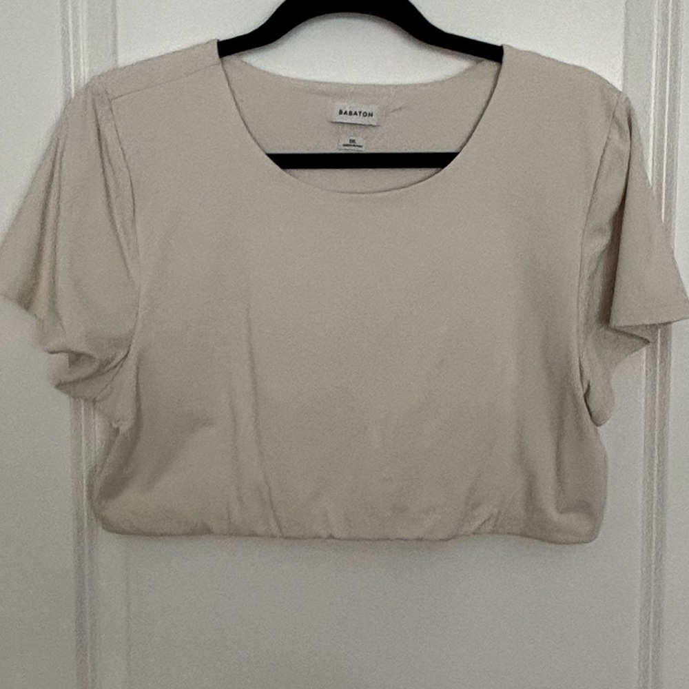 Aritzia Babaton Contour Crop Cream - Sz. 2XL